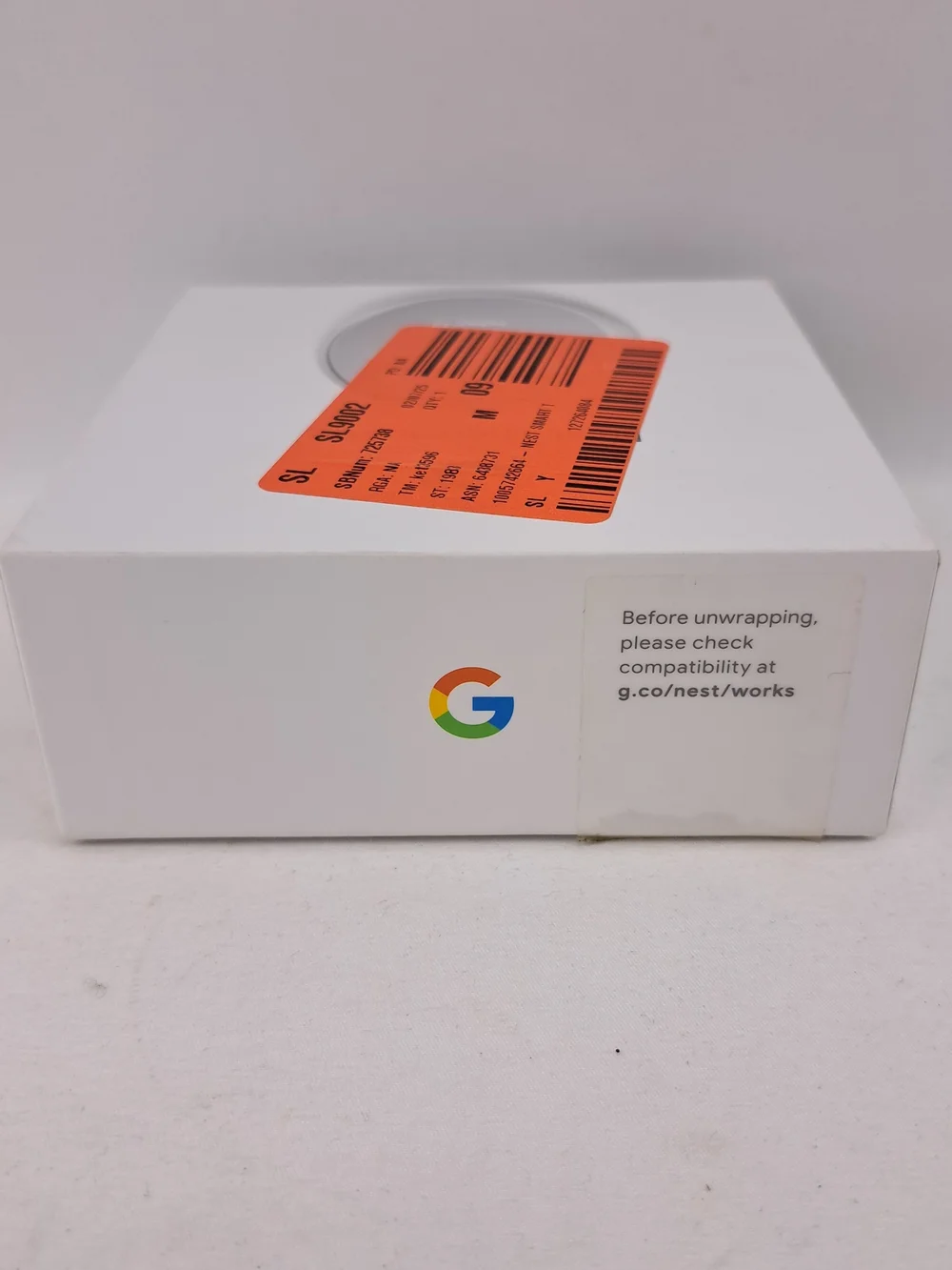 Google Round Battery-Powered Thermostat - White